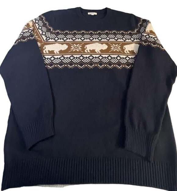 FRYE AND CO. Other - FRYE AND CO. Men's Blue Buffalo Fair Isle Crewneck Sweater XXL
